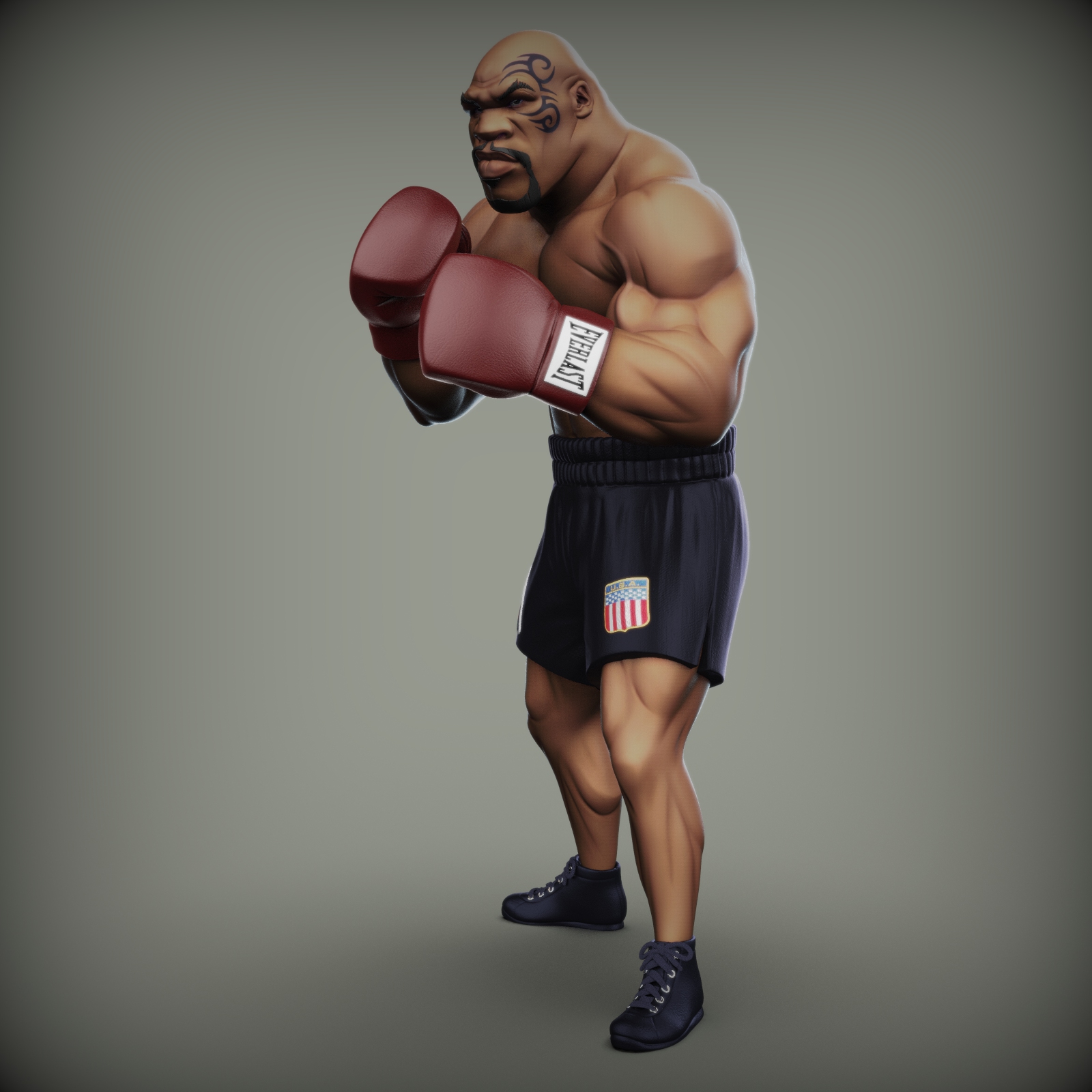 Cartoon style Mike Tyson fan art